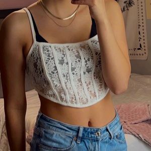 Shein Cropped Mesh Croset